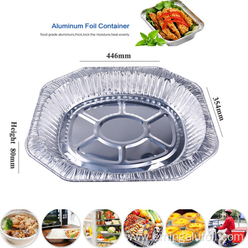 Disposable aluminum foil baking turkey pan